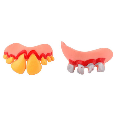 

Tailored Hallowmas Tricks Toy Replica Disgust Ugly Denture False Rotten Teeth model Tooth