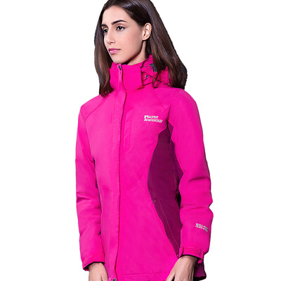 

El Monte ALPINT MOUNTAIN Jackets Men&Women Couples FallWinter Three-in-One Jackets Fleece Warm Two-piece 630-620 Rose Red