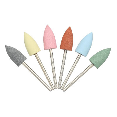 

6pcs Rubber Nail Drills Bits Nail Buffer Cuticle Cutter for Electric Nail Drill Manicure Pedicure Tools