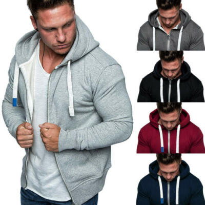 

Mens Pullover Hoodie Hooded Sweatshirt Fleece Top Plain Hoody Jumper -3XL