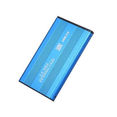 

25 Inch HDD Case USB20 to SATA HDD Converter Adapter External Case 4TB Hard Disk Drive Box External HDD EnclosureBlue