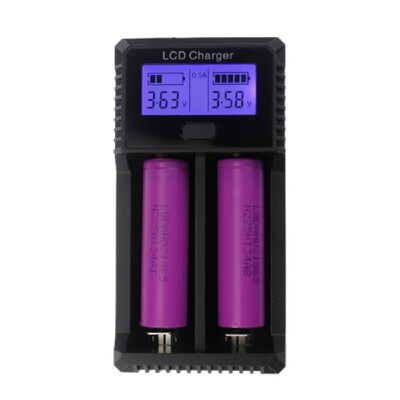 

Universal LCD Display 2 Slots Intelligent Charger with USB Output Port Rechargeable Battery Charger for 37V38V Lithium-ion Batt