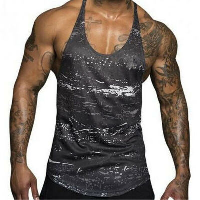 

Men Stringer Gym Bodybuilding Tank Top Vest Racerback Singlet Sleeveless T shirt