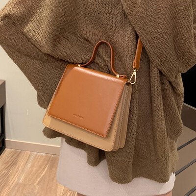 

Net red retro handbag texture small square bag casual small bag female 2019 new wave Korean version of the chic Messenger bag