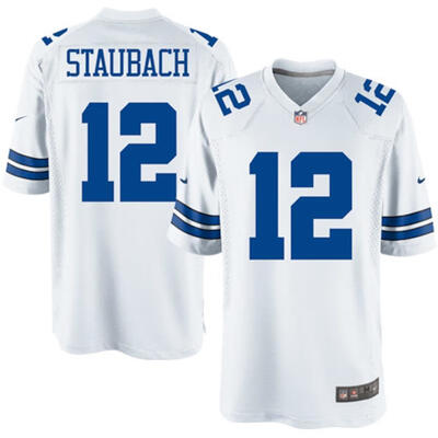 

Youth Football Jersey Roger Staubach Dallas Cowboys White Legends Replica Jersey