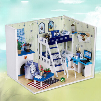 

Gotoamei DIY Dollhouse Miniature 3D House Furniture LED House Puzzle Decorate Creative