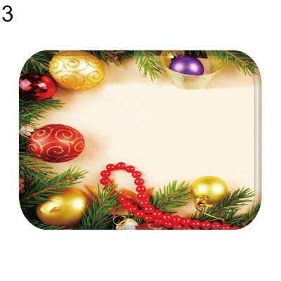 

Christmas Deer Bell Ornament Anti-slip Doormat Rug Carpet Floor Mat Home Decor