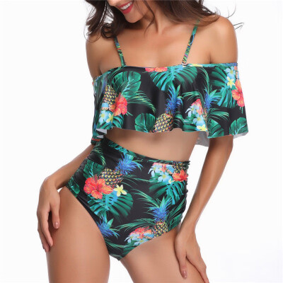 

Womens High Waist Floral Bikini Set Push Up Swimsuit Bathing Suit Beach Swimwear