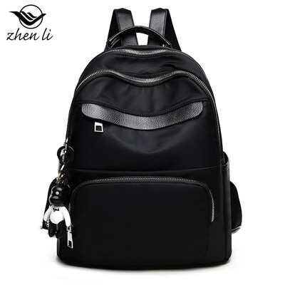 

Backpack womens new solid color Oxford cloth backpack fashion sports handbags