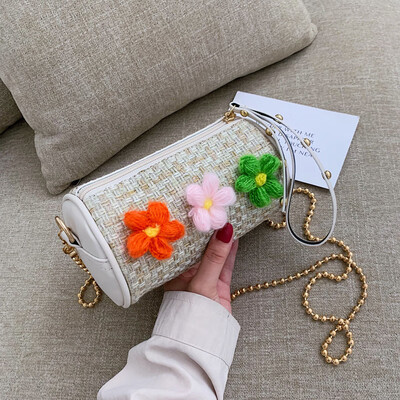 

Girls small bag female new Korean fashion multi-purpose shoulder shoulder Messenger bag collision color cylinder bag