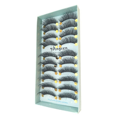 

10 Pairs 3D Soft Faux Mink Hair False Eyelashes Natural Messy Eyelash Crisscross Wispy Fluffy Lashes Extension Eye Makeup Tools