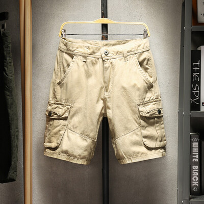 

Gobestart Mens Pocket Short Pants Casual Solid Color Straight Slim Fit Trousers Jeans