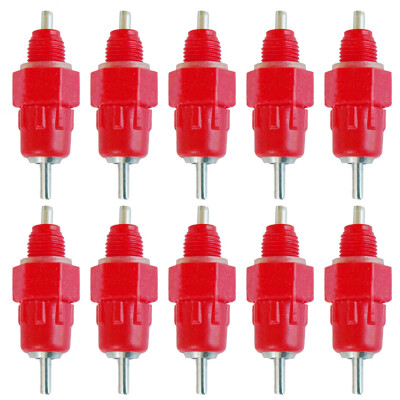 

〖Follure〗10Pcs Poultry Water Drinking Nipples Duck Chicken Hen Feeding Screw In Drinker