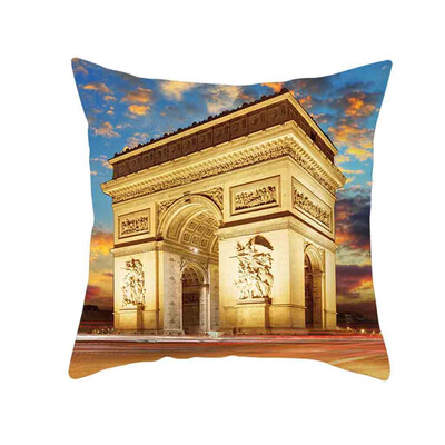 

〖Follure〗Retro Cushion Cover London Paris City Street Scenery Pillowcase Home Decor