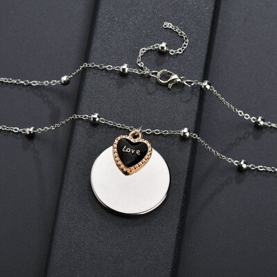 

Simple Ladies Round Pendant Necklace OL Style High Quality European And American Personality Charm Wedding Party Fashion Jewelry