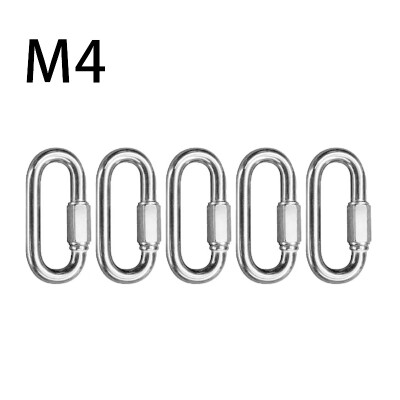 

5pcs Carabiner Quick Link Strap Connector Steel Repair Shackle D Shape Rigging