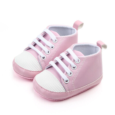 

Newborn Baby Sneakers Baby Crib Shoes Girls Toddler Princess Solid Soft Sole Shoes For Christmas Gift Infant First Walkers