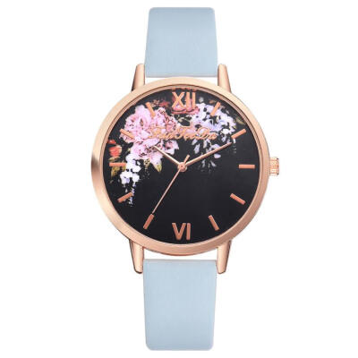 

Vogue Flowers Cute Girl Birthday Gifts Womens Watch Beautiful Military Temperament Souvenir Simple Ladies Wristwatches 2018 D