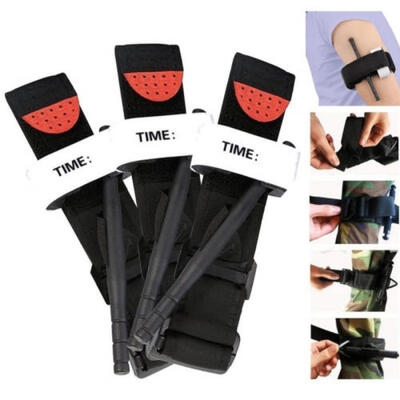 

US First Aid Tourniquet Medical Emergency Buckle Quick Slow Release Strap Black