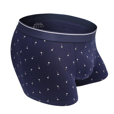 

New autumn&winter long-staple cotton Mingliang printing business simple mens four-corner boxer briefs 8MA023
