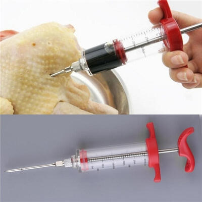 

BBQ Meat Master Marinade Flavor Injector Needle Syringe Seasoning Sauce Cooking Tools