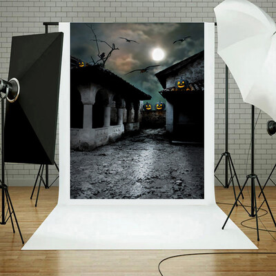 

Toponeto Halloween Backdrops Pumpkin Vinyl 3x5FT Lantern Background Photography Studio A