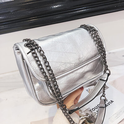 

Tailored Fashion Women Striped Vintage Leather Handbag Messenger Chain Shoulder Bags