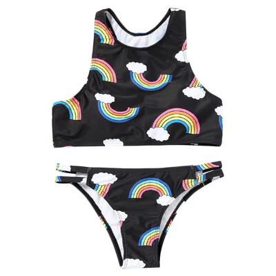 

Racerback Rainbow Print Bikini Set