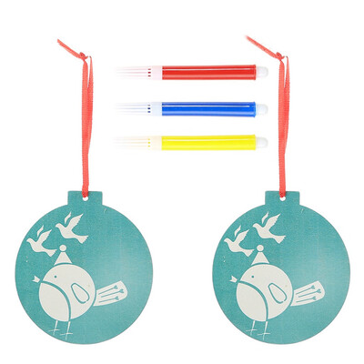 

Siaonvr Merry Christmas DIY Wooden Mini Santa Claus Tree Bells Decoration
