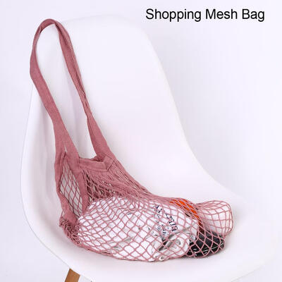 

Net Shopping BagReusable Cotton String Fruit Grocery Shopping Tote Handbag Mesh Woven Net Shoulder Bag Mesh Fruit Bag