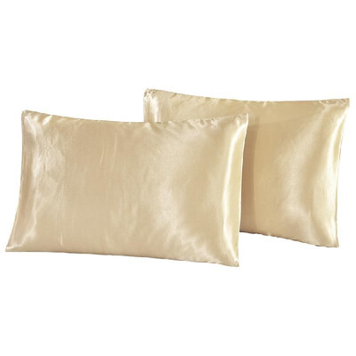

2pcsset 20"30" Pillow Case Well-made Soft Pillow Slipcover Silk-like Queen Size Pillowcases 5176cm Silky Smooth Solid Color Env