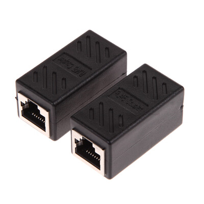 

2pcs RJ45 Female to Female Network Ethernet LAN Connector Adapter Coupler