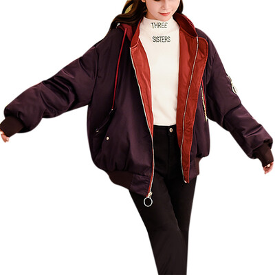 

Toponeto Women Solid Casual Thicker Winter Warm Jacket Short Overcoat