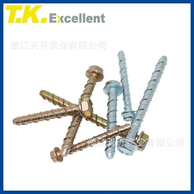 

Factory direct supply hexagonal flange concrete self-tapping cutting anchor bolt easy to remove with pad cement screw M8M10 Bulk w