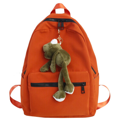 

Frog pendant bag female Korean high school ins campus backpack junior high school students Mori Joker simple backpack