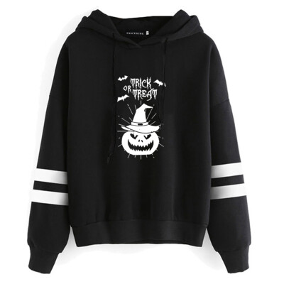 

2019 New Fashion Women Men Cool Print Hoodie Funny Horror Hooded Halloween Sweatshirt Pullover Tops