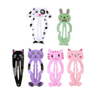 

6pcsSet Cute Animal Girls Hair Clip Hairpin Headwear Children Styling Tool
