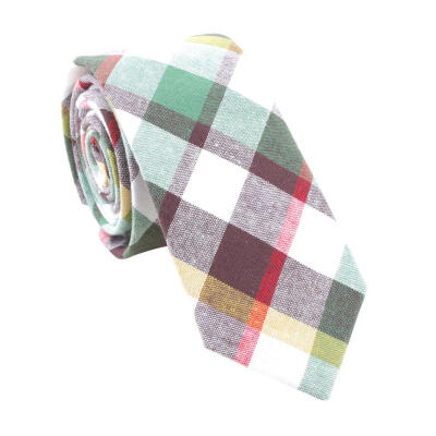 

Fashion Men Plaid Print Business Bow Tie Slim Cotton Neckties Casual Decor