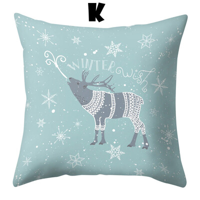 

Siaonvr Cotton Linen Christmas Pillow Case Sofa Car Throw Cushion Cover Home Decor