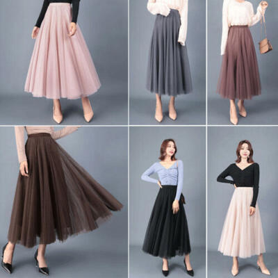 

Womens Skirt High Waist Bodycon Slim Summer Long Maxi Skirt Tutu Sun Dress Lot