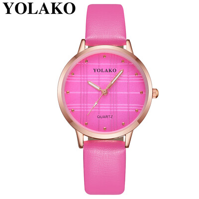 

YOLAKO fashion Leisure Creative Woman Watch Fashion Leather Military Casual Analog Quartz Wrist Watch Business Watches 533
