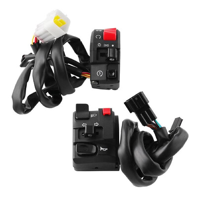 

22 mm Motorcycle Switch 12V Motorcycle Handlebar Controll Switches Horn Button Turn Signal Electric Fog Lamp Handlebar Switch Regu