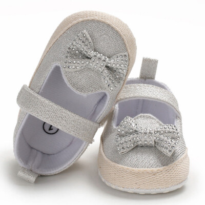 

Spring Baby Girl Shoes Breathable Anti-Slip Shoes With Bowknot Casual Walking Shoe Toddler Soft Soled First Walkers
