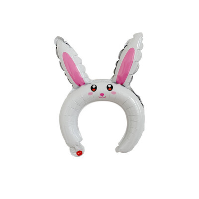 

FUNNYBUNNY 10PCS Small Gift Styling Headdress Aluminum Balloon Bear Bunny Ears Headband Delivery Animal Balloon Valentines Day