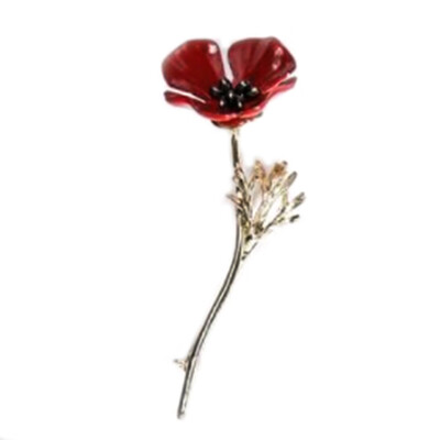 

Fashion Red Poppy Flower Brooch Vintage Collar Pins for Men Jewelry Brooches Pins Boutonniere for Men Women