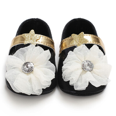 

Cute Girl Baby Shoes Non-slip Comfortable Bow Flower Princess Toddler Shoes