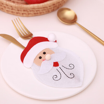 

Toponeto Christmas Decorations Santa Silverware Holders Pockets Dinner Decor