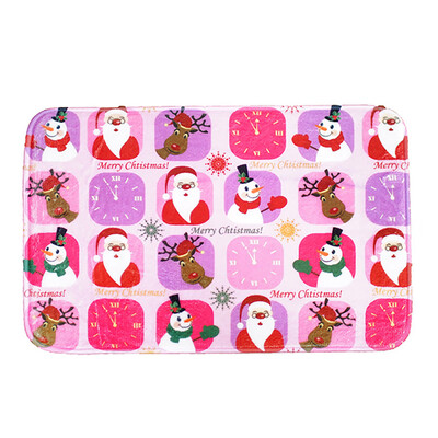 

Siaonvr Cartoon Christmas Carpet Anti-slip Mat Door Mat Household Bathroom Mat