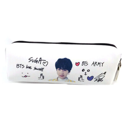 

Kpop BTS Bangtan Boys Pencil Case Cartoon Pouch Coin Bag School Supplies BTS Stationery Gift Zipper Bag