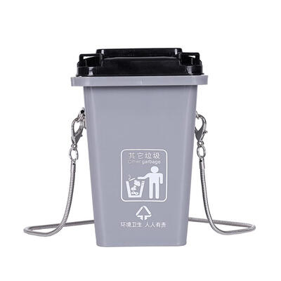 

PVC Women Mini Shoulder Crossbody Bag Fashion Trash Can Chain Messenger Bag